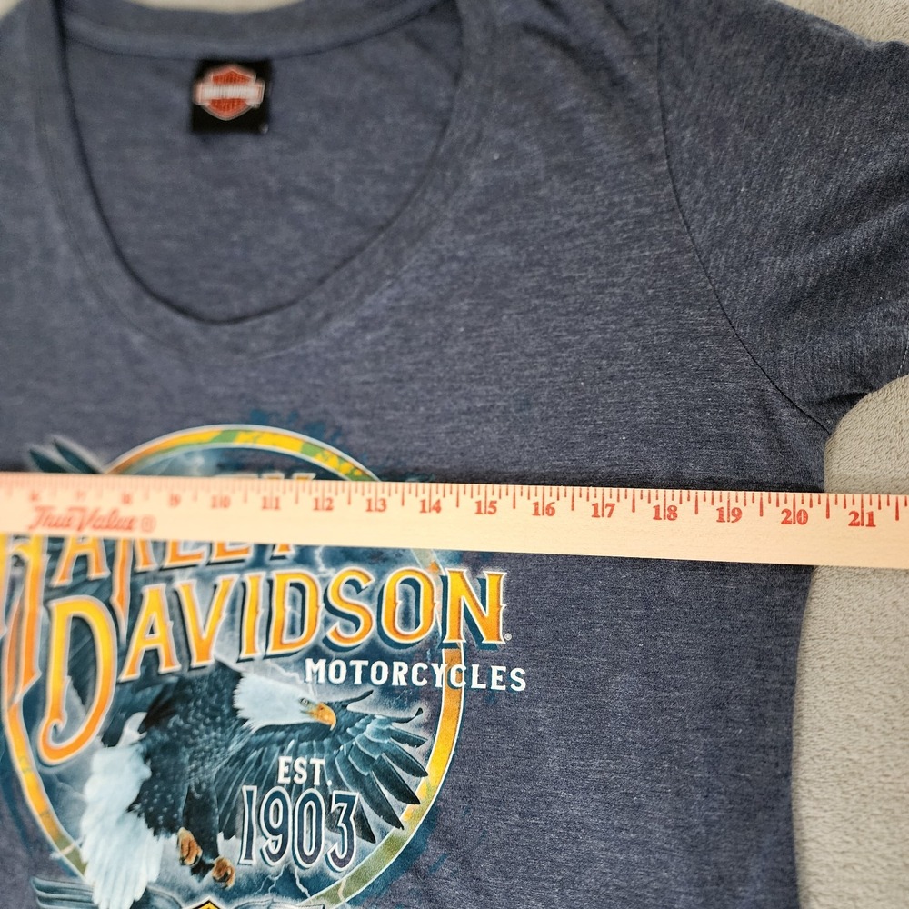 Harley Davidson Women's Shirt Size Large *See Measurements* Sacramento Cali - Picture 5 of 7